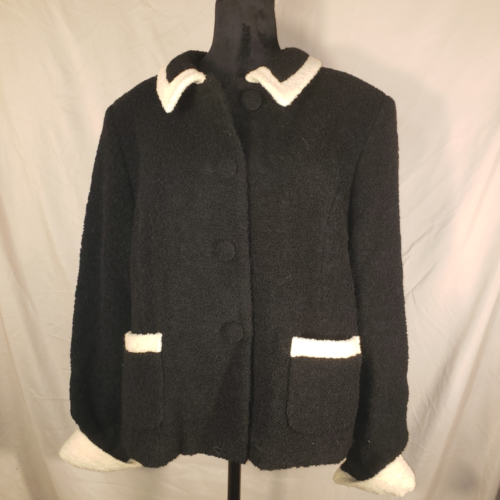 Marvin Richards Black and Cream Teddy Jacket - 16